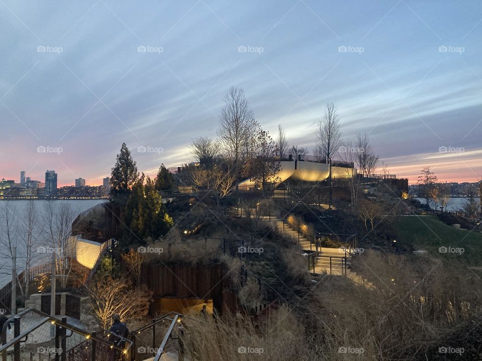 Beautiful view of Little Island in New York