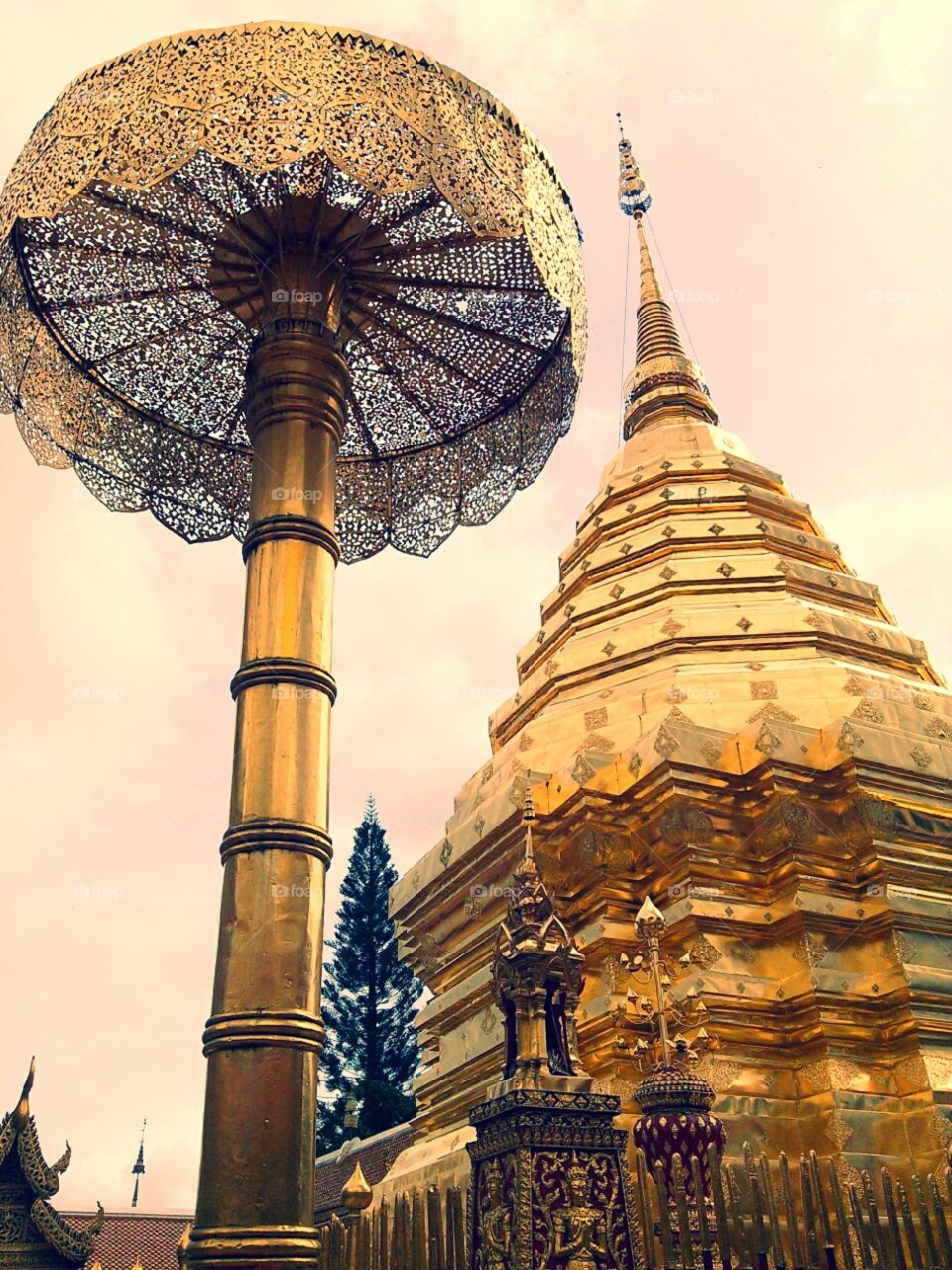 Wat Doi Suthep temple in Chaingmai up north of Thailand