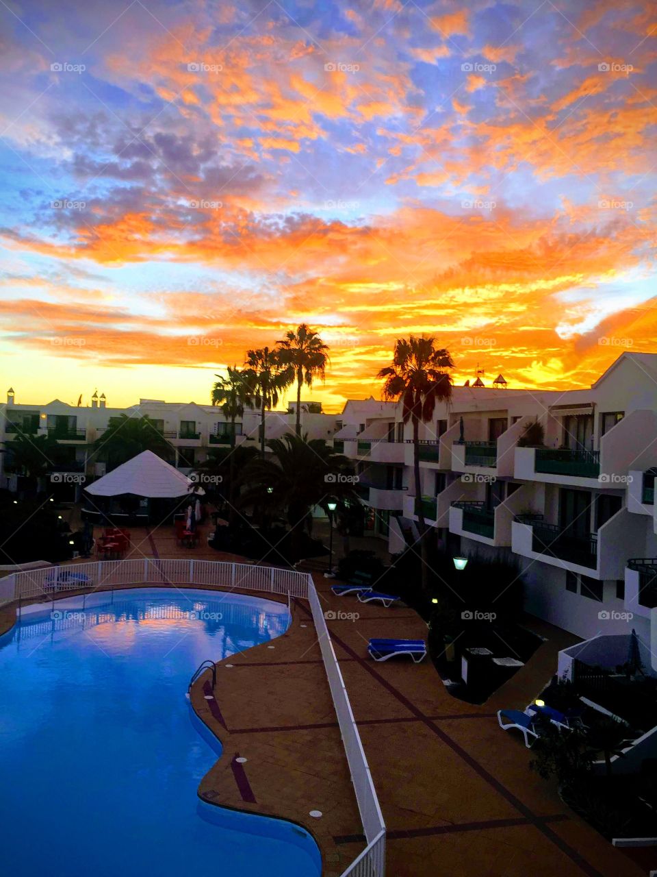Sunset from Costa Tegise Lanzarote 