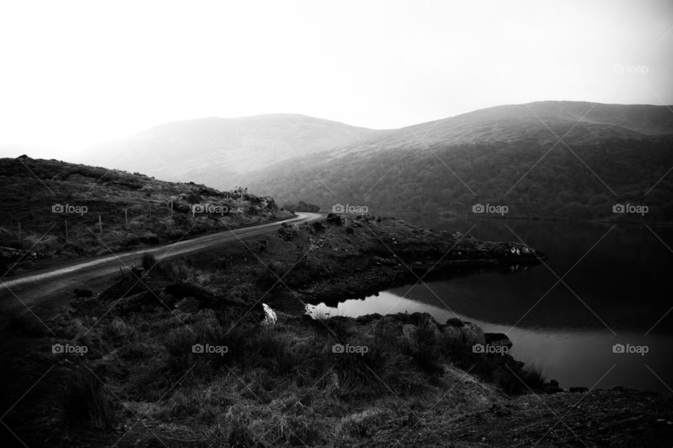 Landscape, No Person, Fog, Mountain, Monochrome