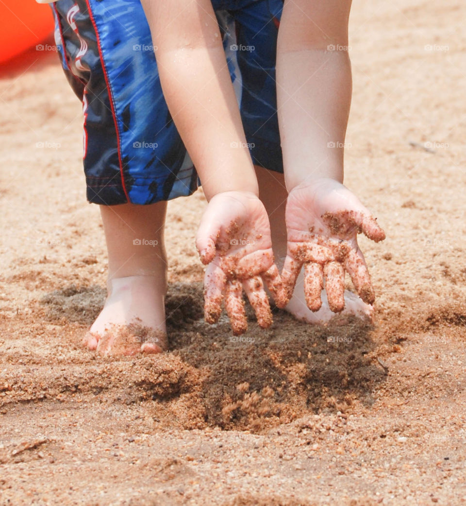 Sandy hands