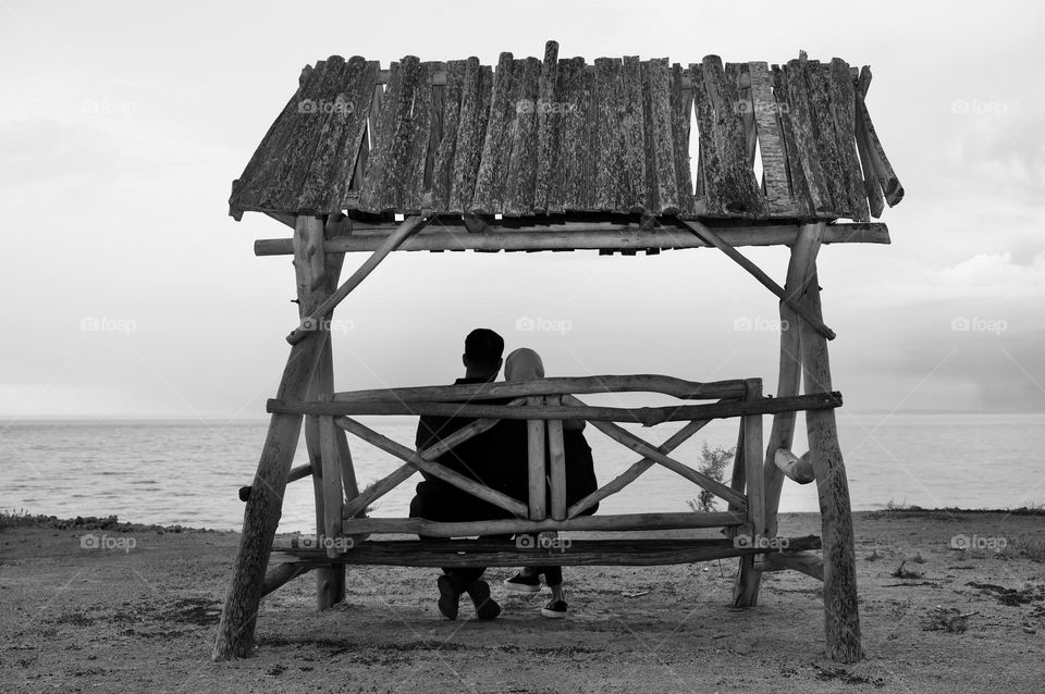Couple Enjoying Beach View 