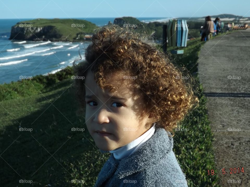 Girl on the beach lookout