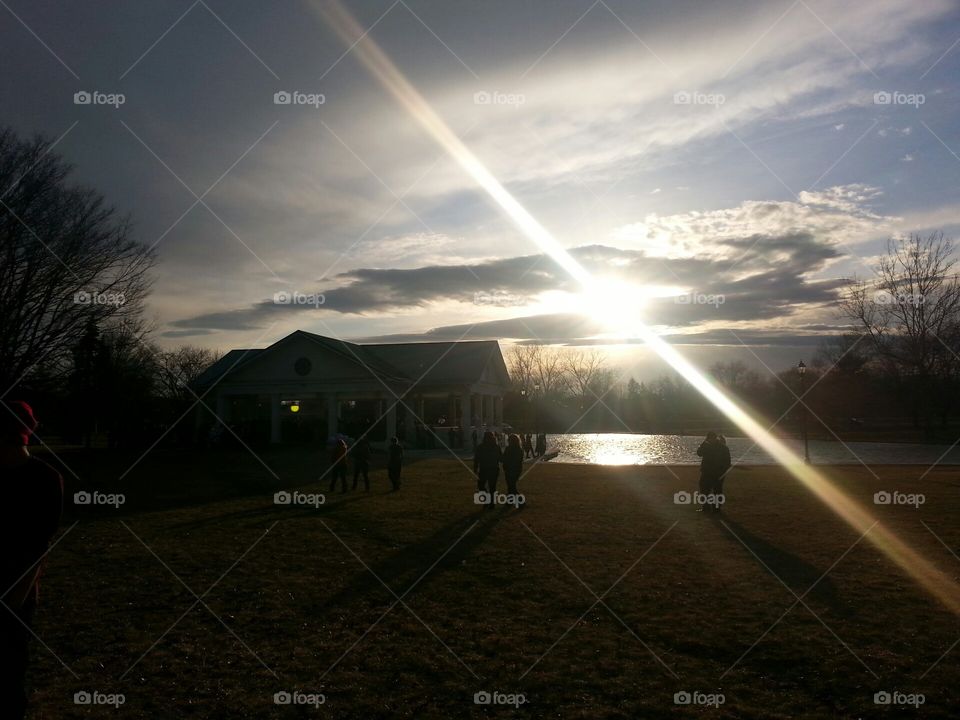 Sunset at the park