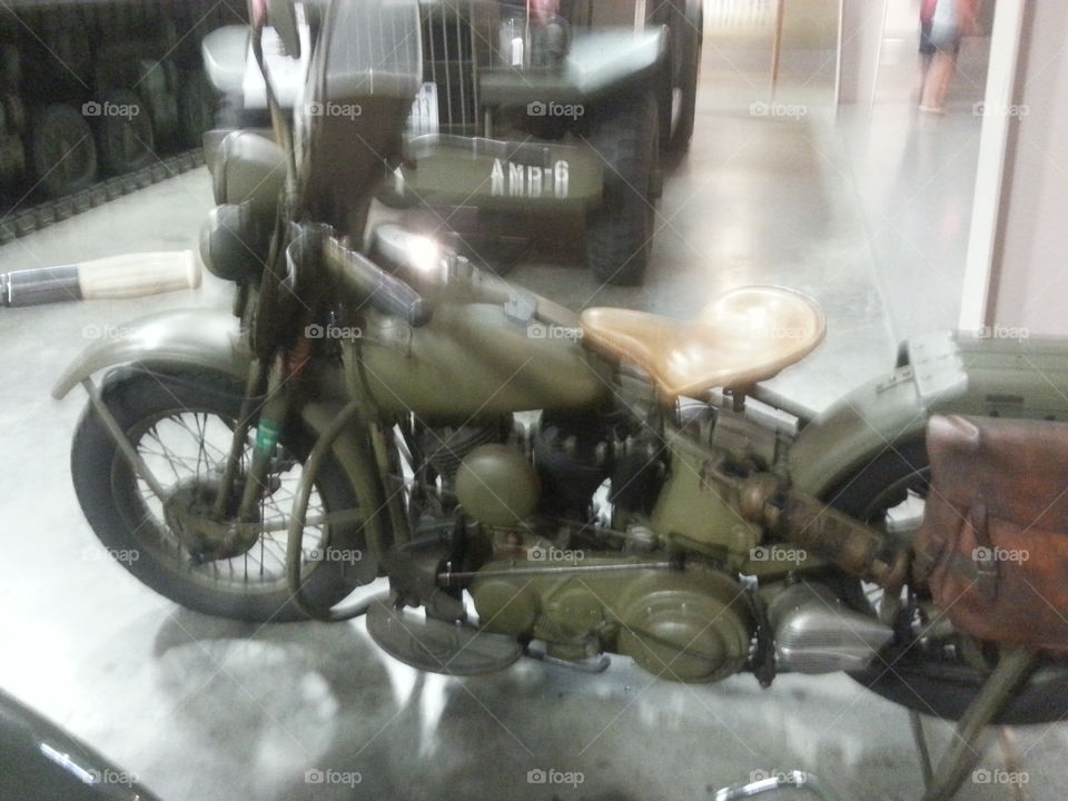 world war 2 Harley.. Harley at the  wright museum of world war 2. ln wolfeboro N H.