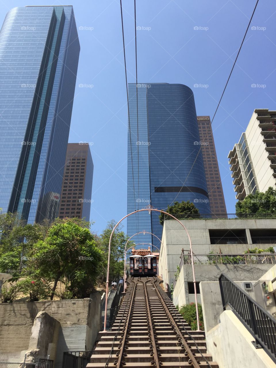 Looking up in Los Angeles. Looking up in Los Angeles