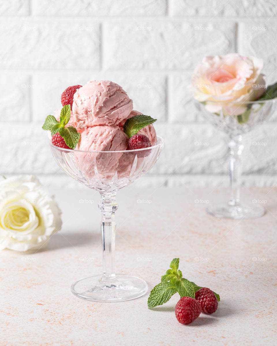 Ice cream in a glass 