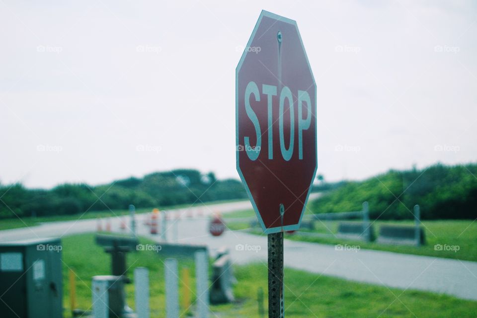 a stop sign while commuting in your van 