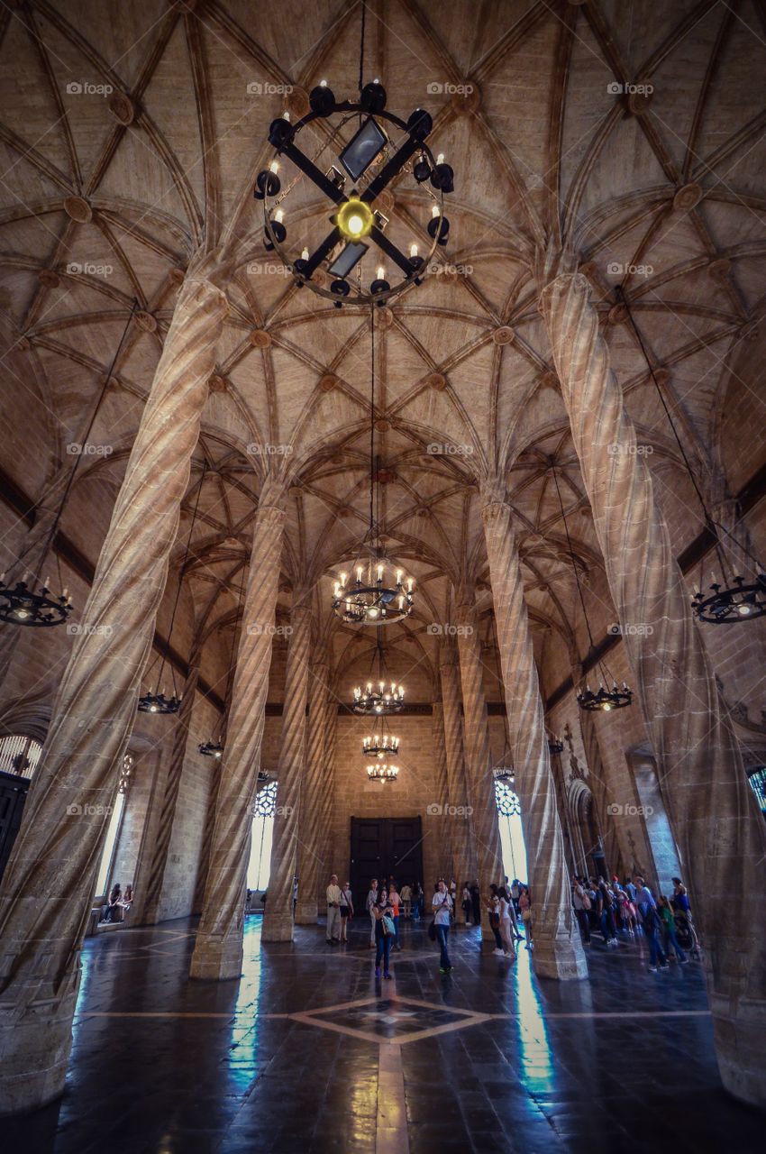 Lonja de la Seda, Sala de Contratación (Valencia - Spain)