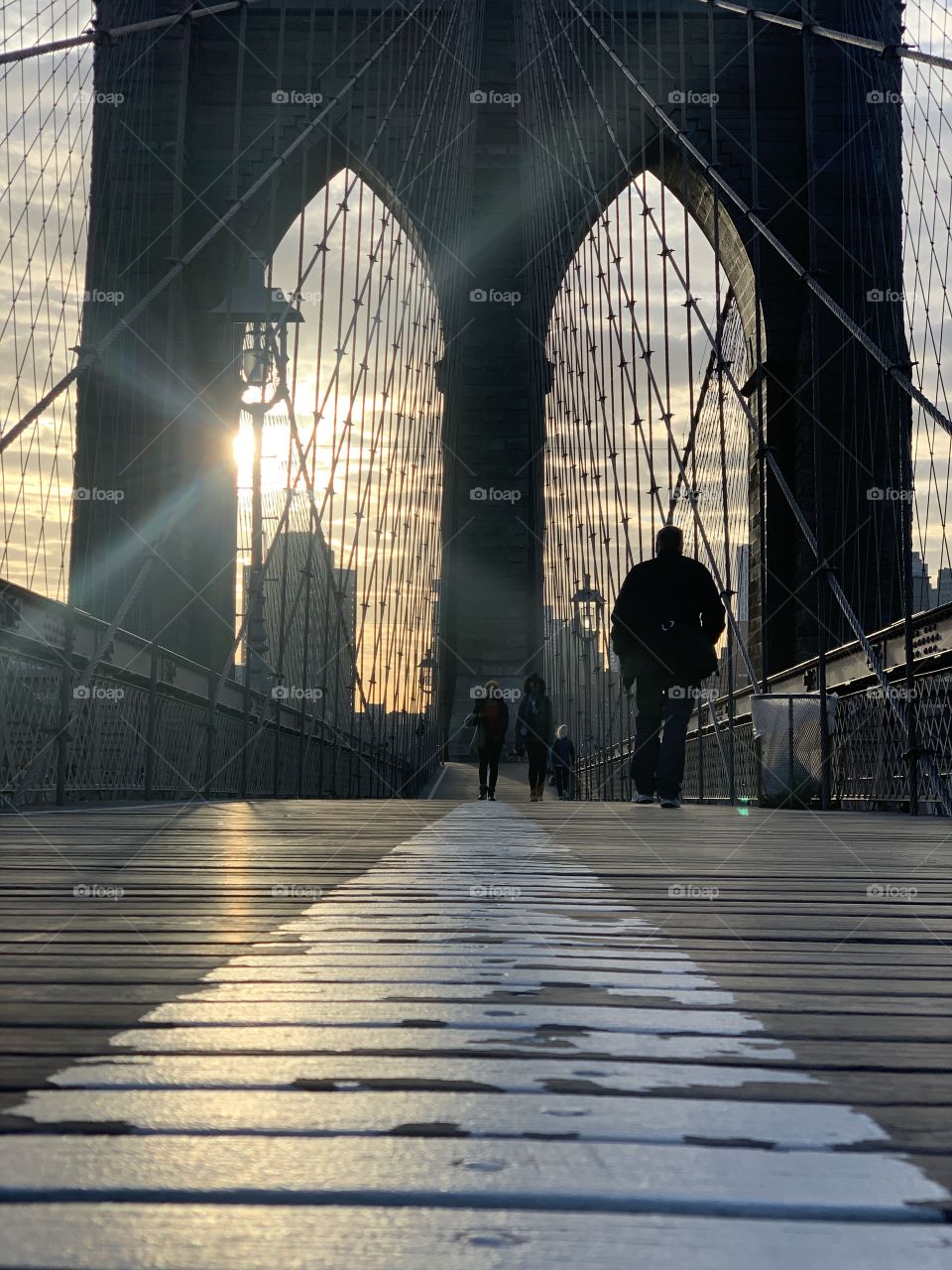Walkway on the Brooklyn Bridge 