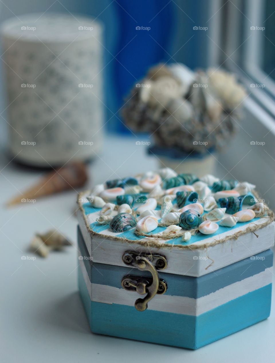 Handmade box in marine style