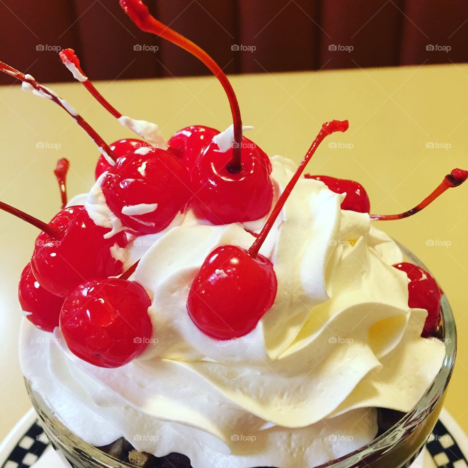 Ice Cream Sundae with Loads of Cherries