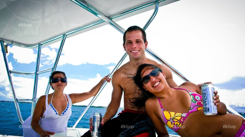 Enjoying a day on the boat