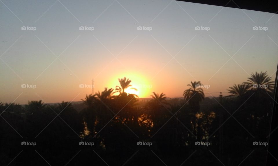 Sunrise in Edfwa in Aswan
