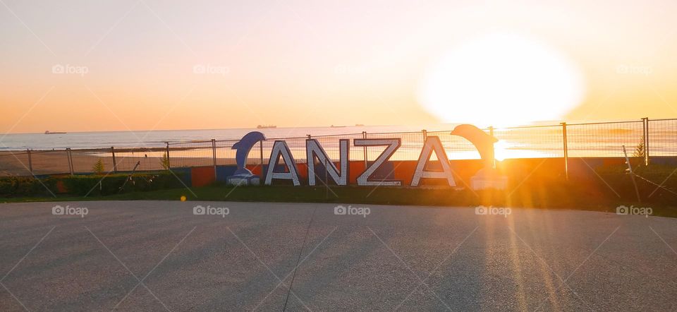 the beach of Anza at sunset