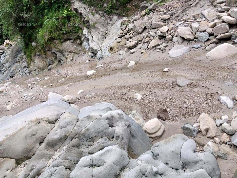 top view of the river