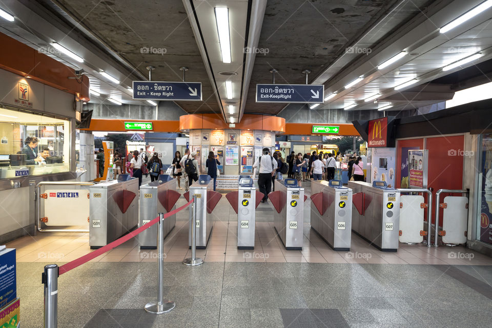 Ticket machine at BTS public train station 