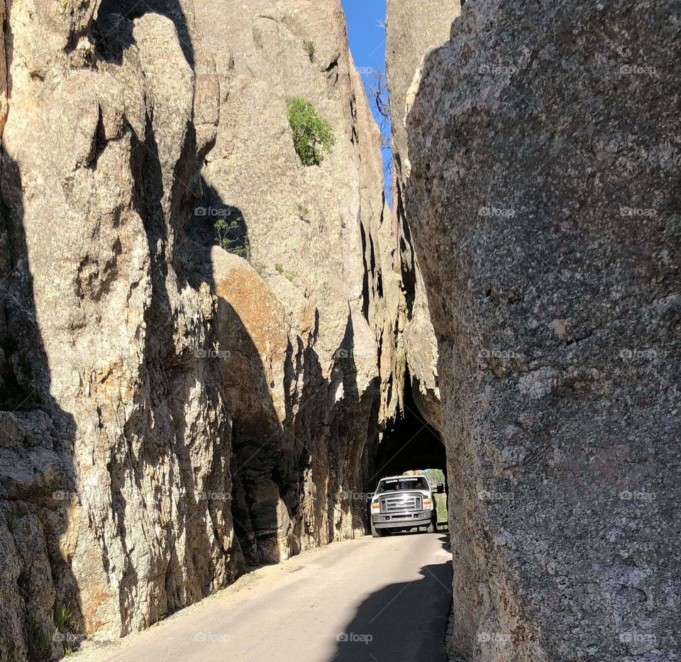 Mountains landscape hole