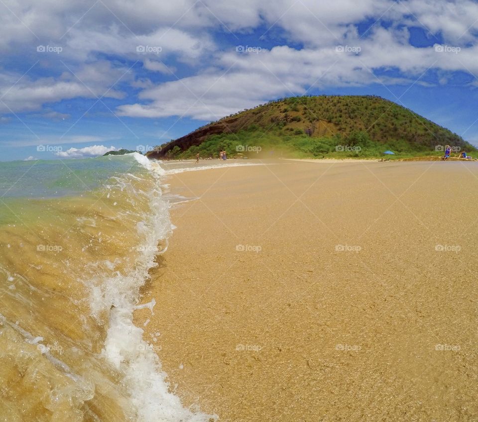 Ocean meeting sand in Hawaii.
