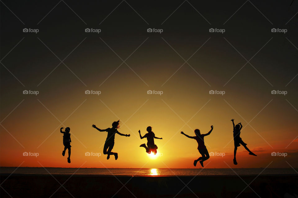 Kids jumping