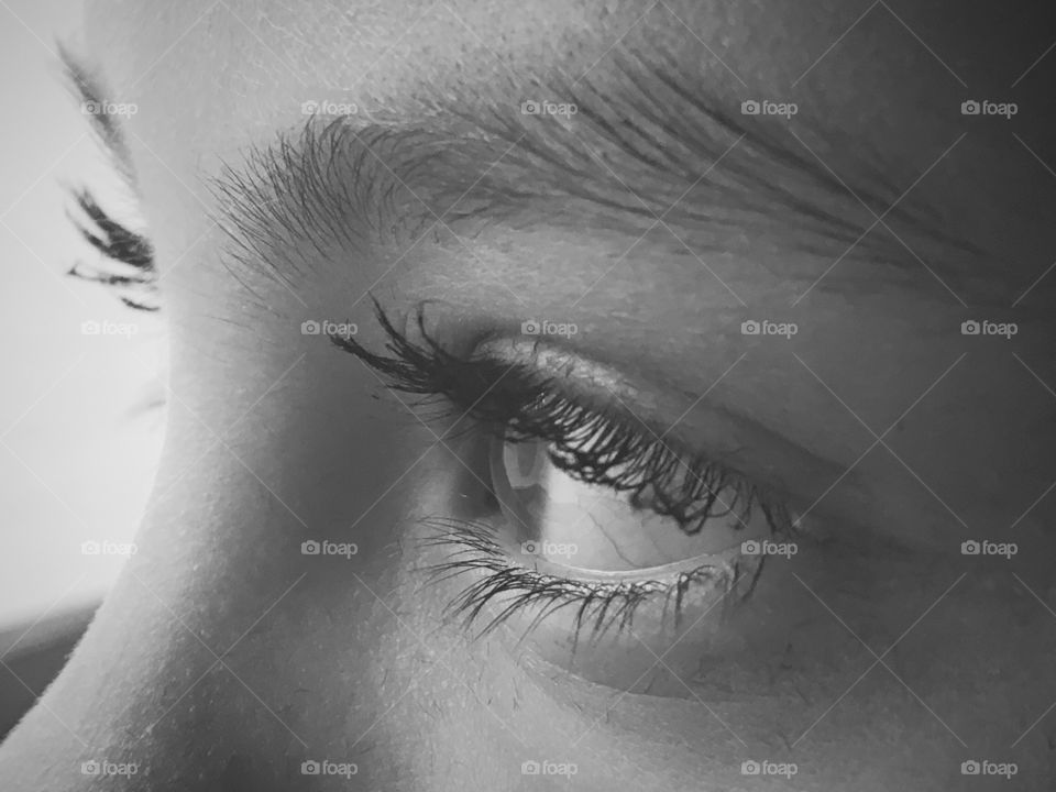 Close-up of female eye