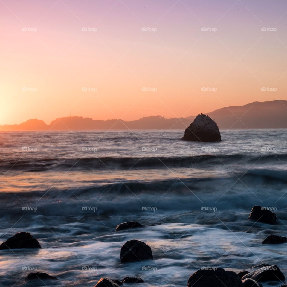 Marshall beach sunset 