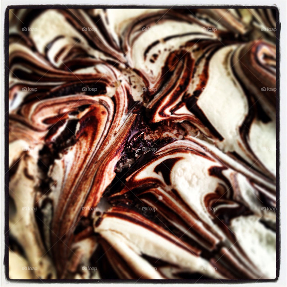 Close up of chocolate maringue