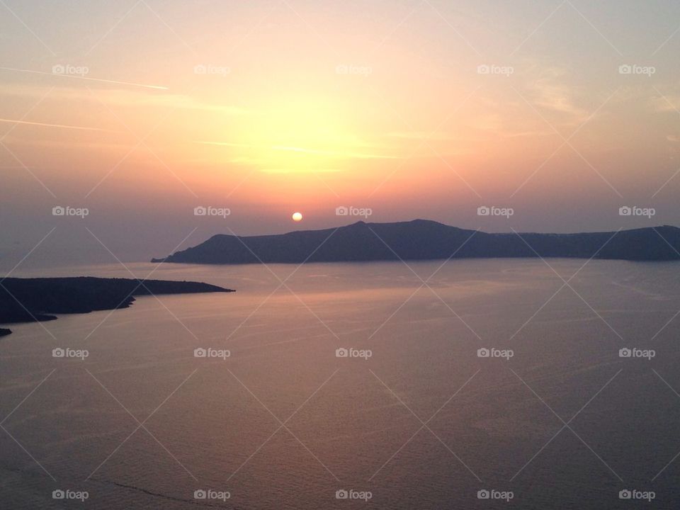 Sunset in santorini