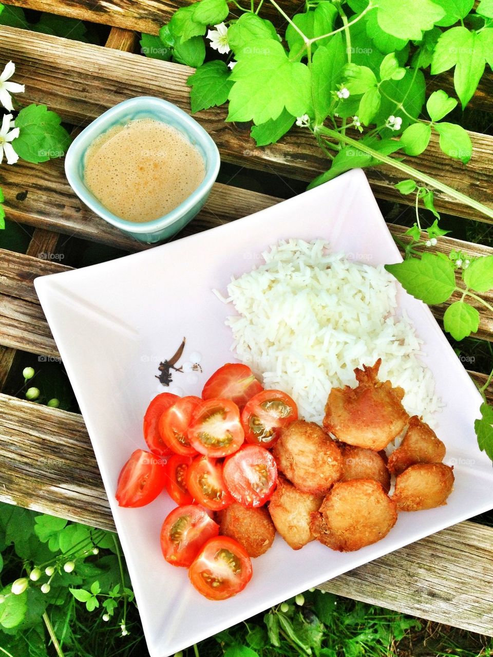 tzay with peanut sauce