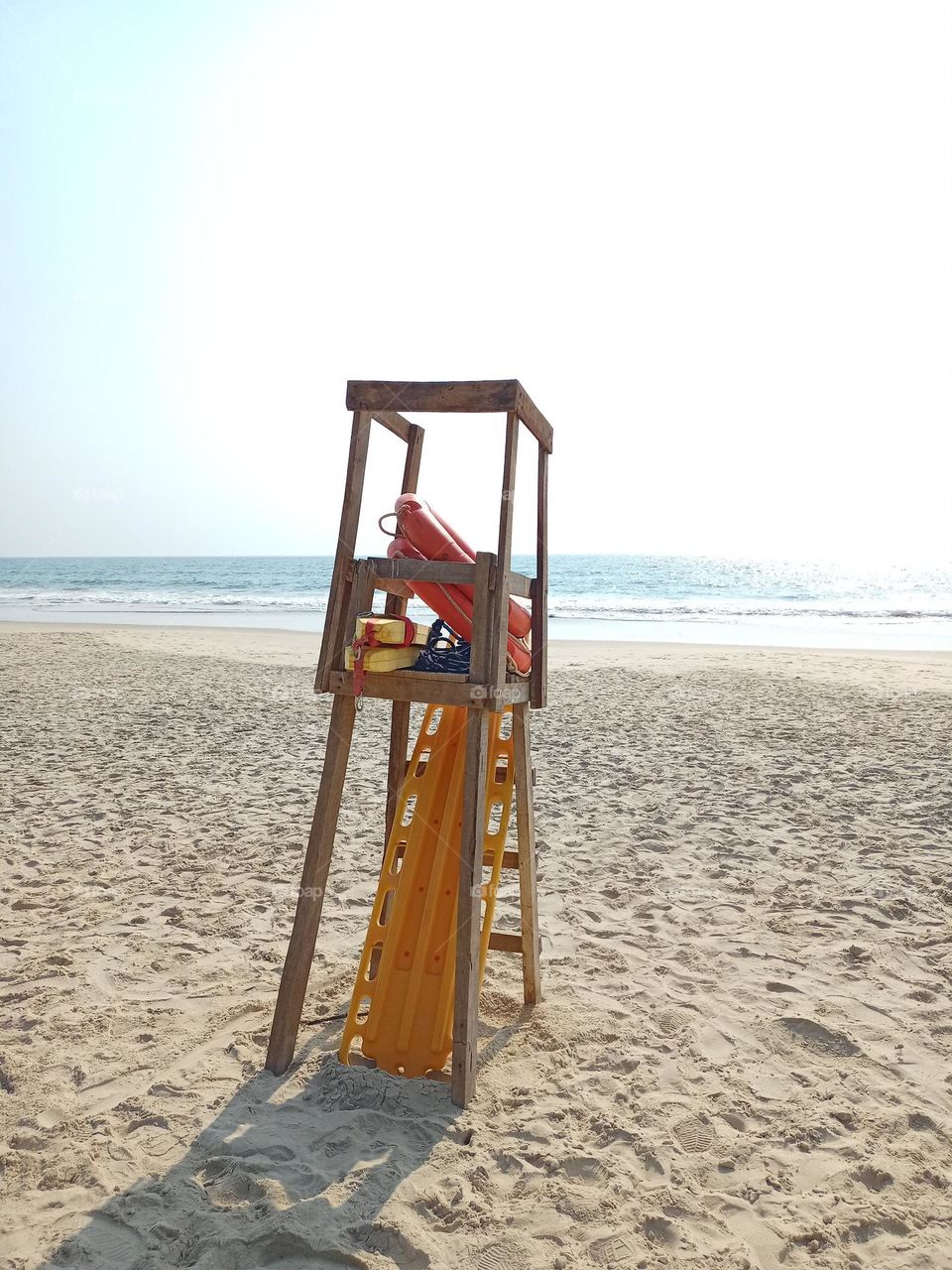 lifeguard tower on the beach for safety reasons Beautiful view of nature