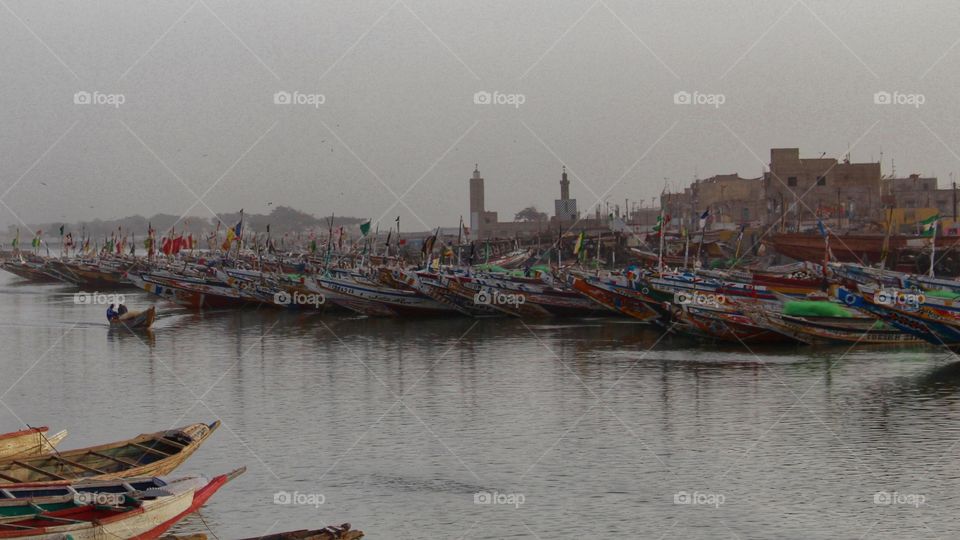 Fishing boats in Saint Louis, Senegal