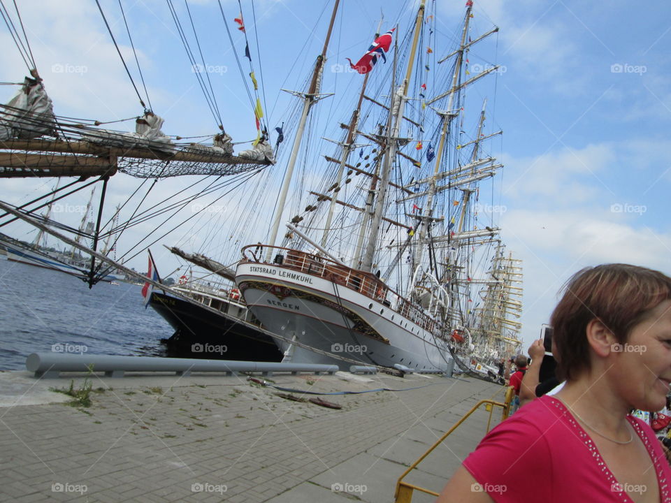 Ships parade in Riga