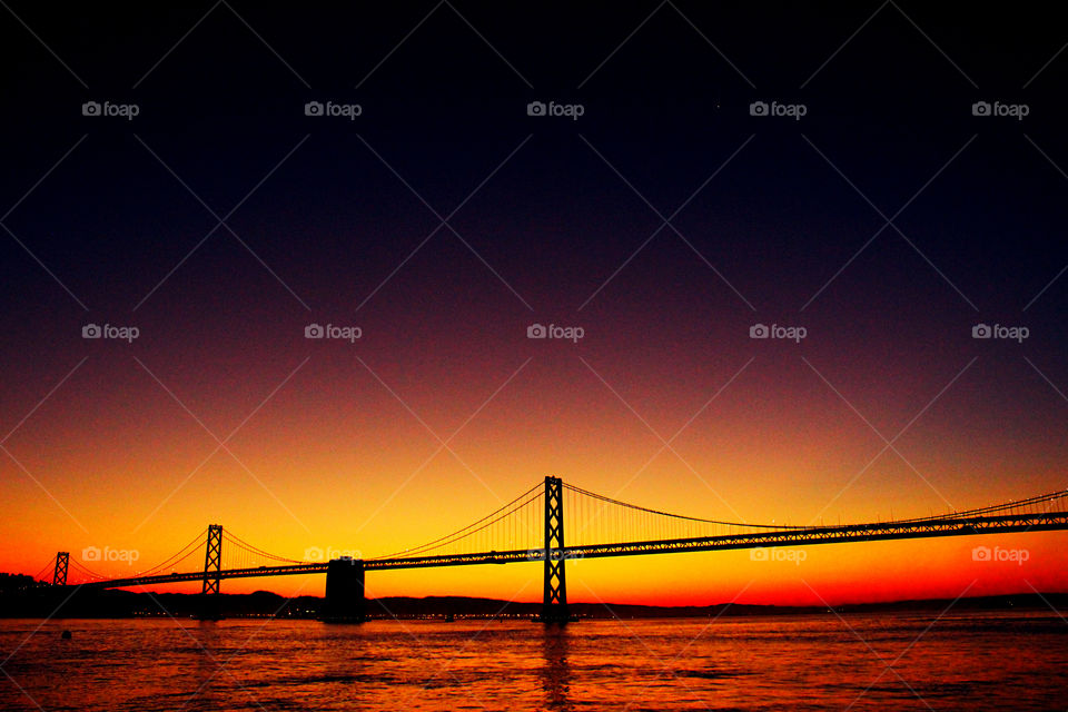 Silhouette of san francisco bridge