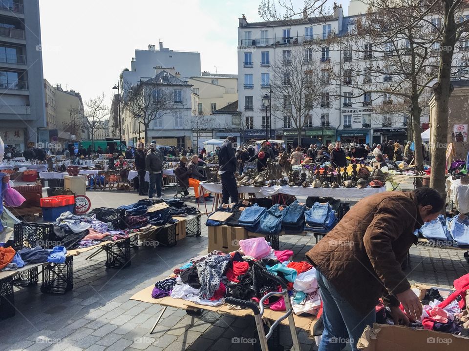Flea market in Paris france