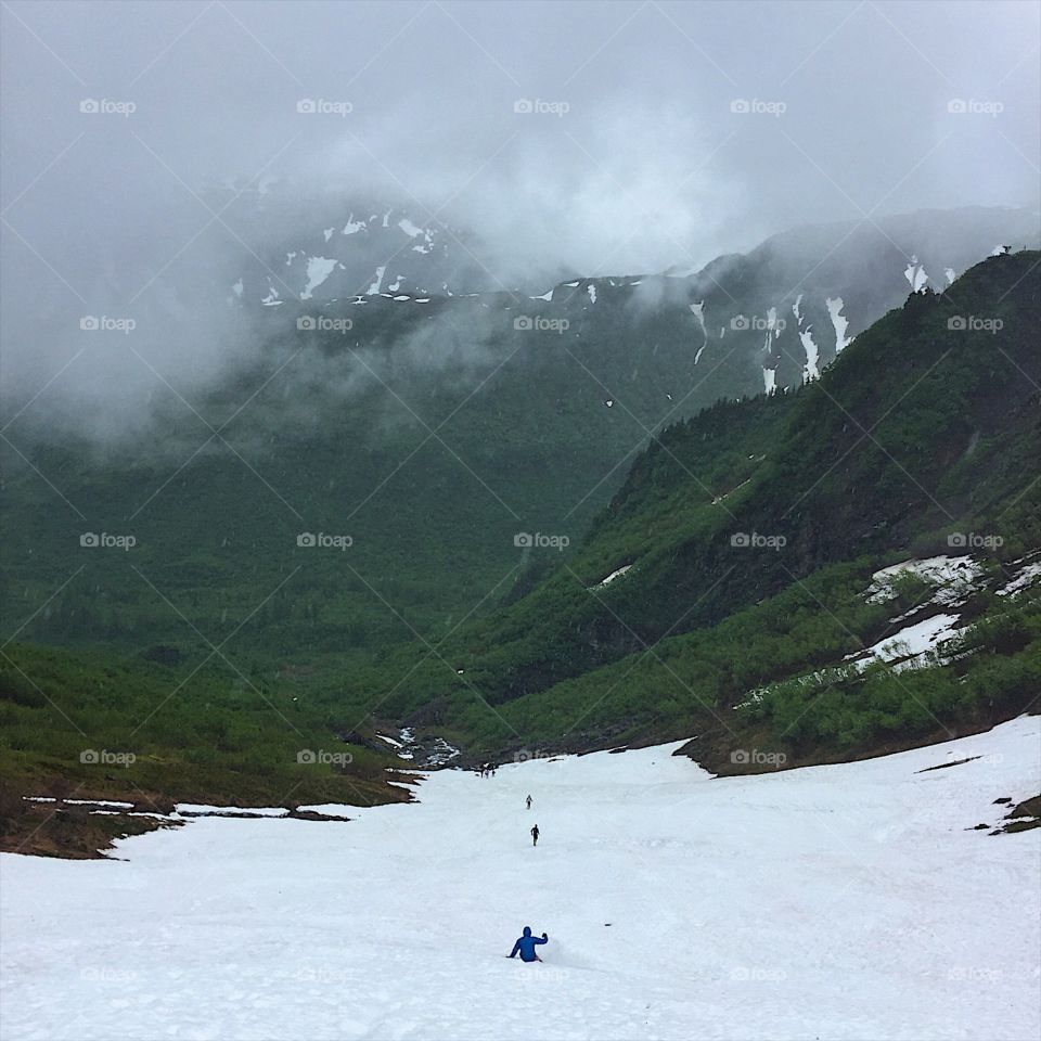Snow running down a mountain is hard. 