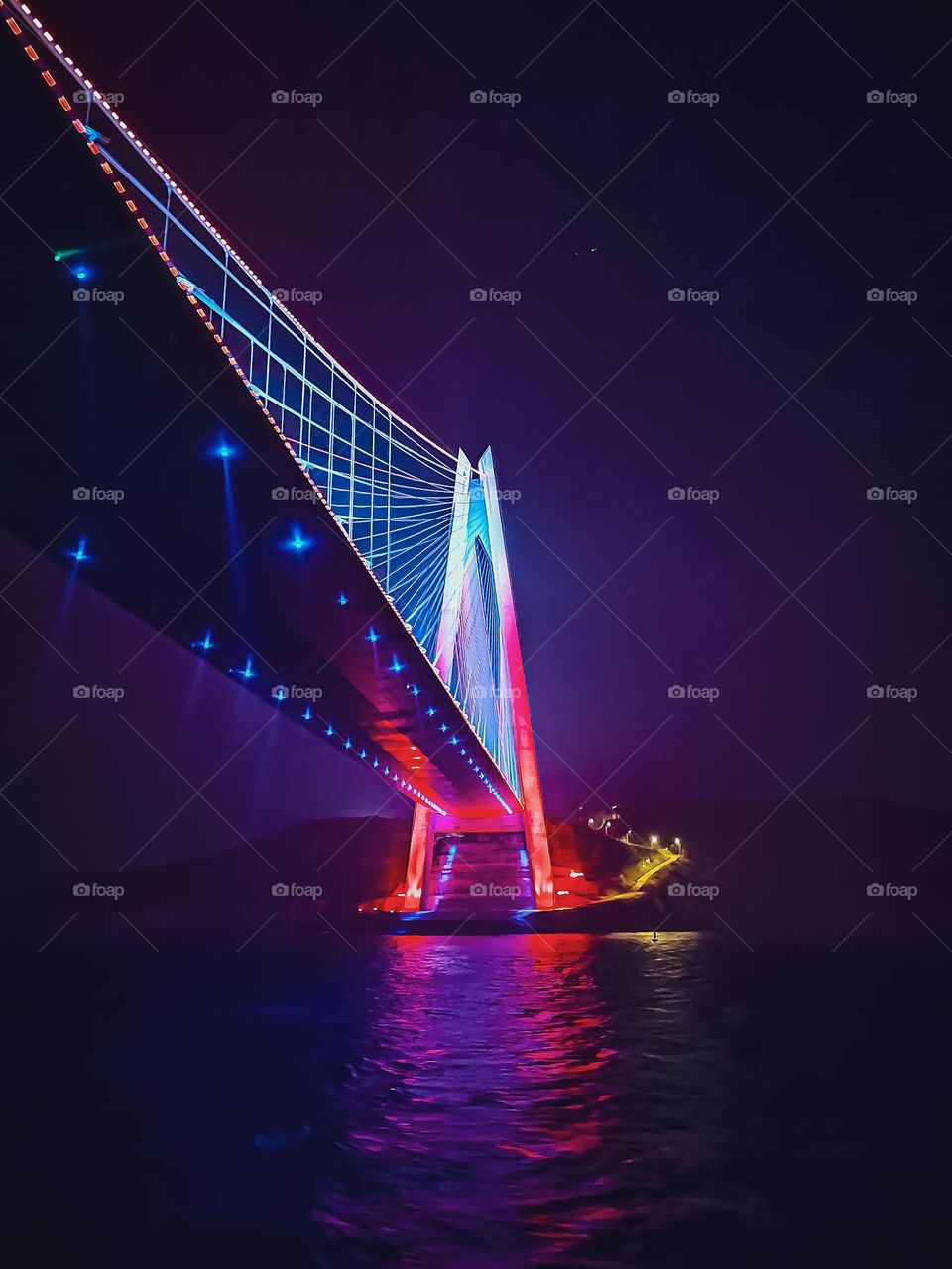 Beautiful bridge at night