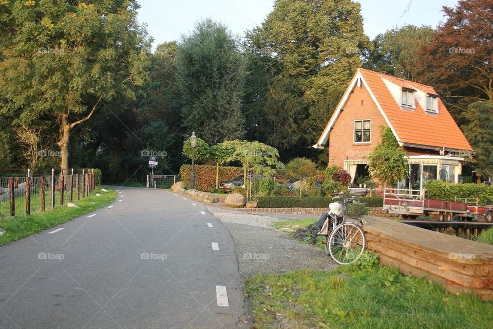 Dutch house in a village 