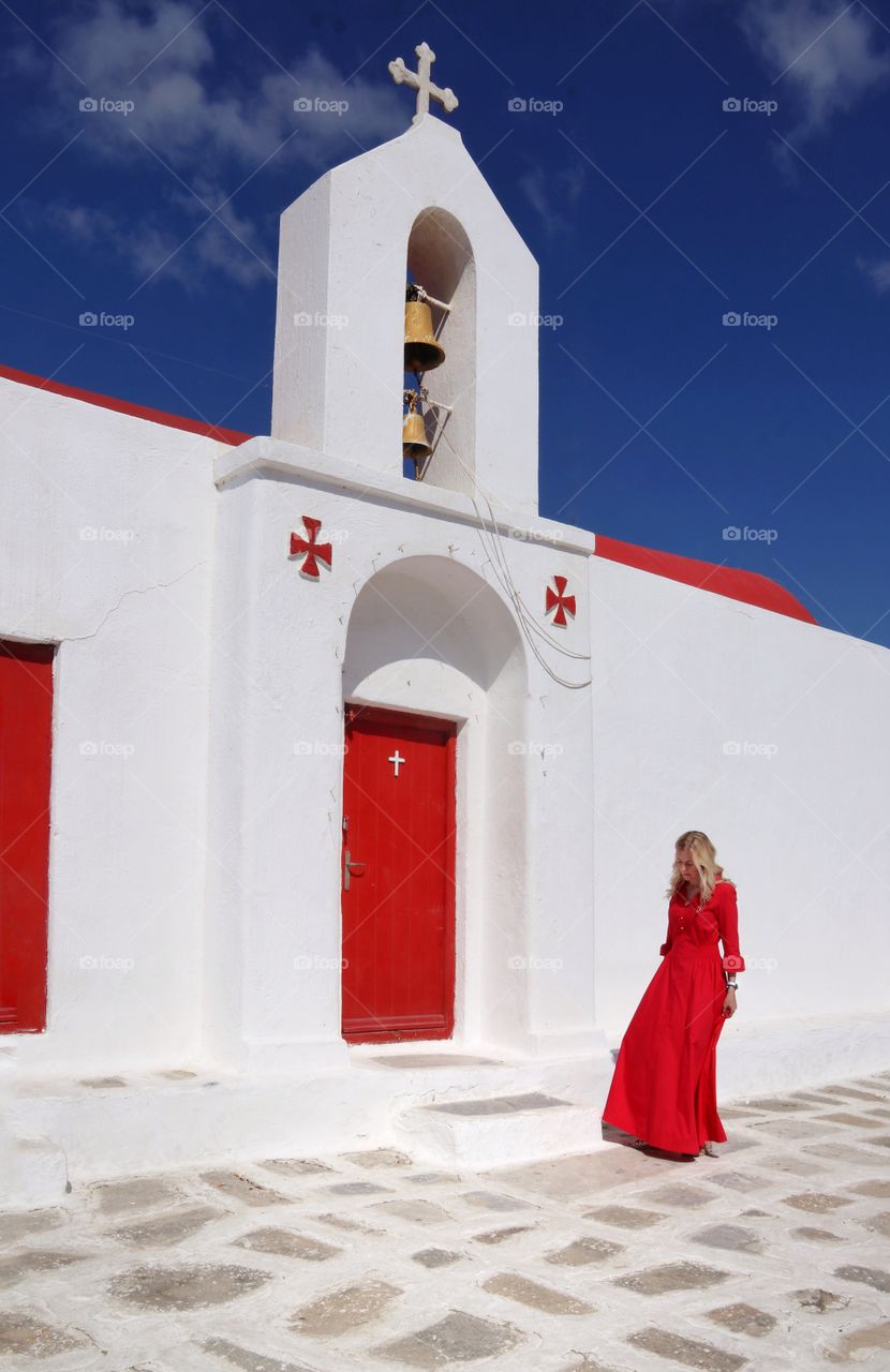 Lady in red