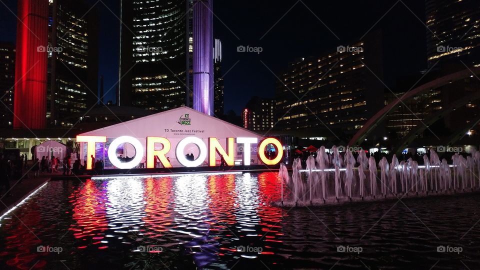 Nathan Phillips Square lit up for Canada Day