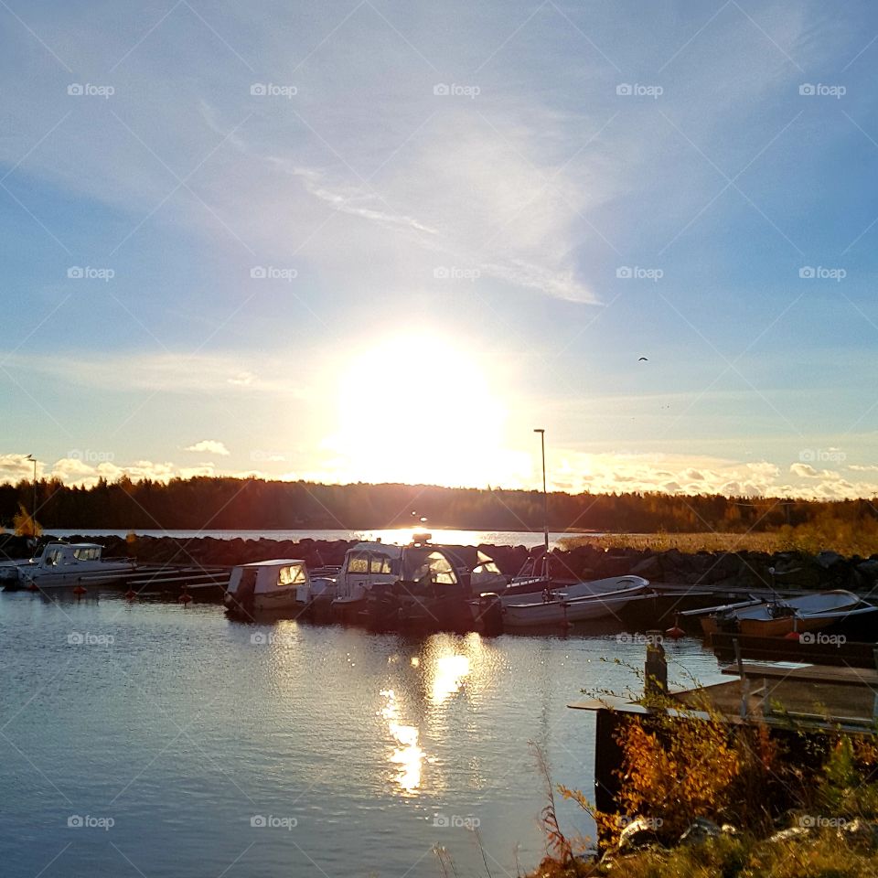 morning light in october autumn