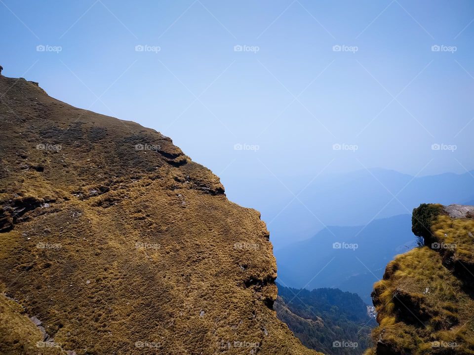 A amazing view of rocks in the morning time