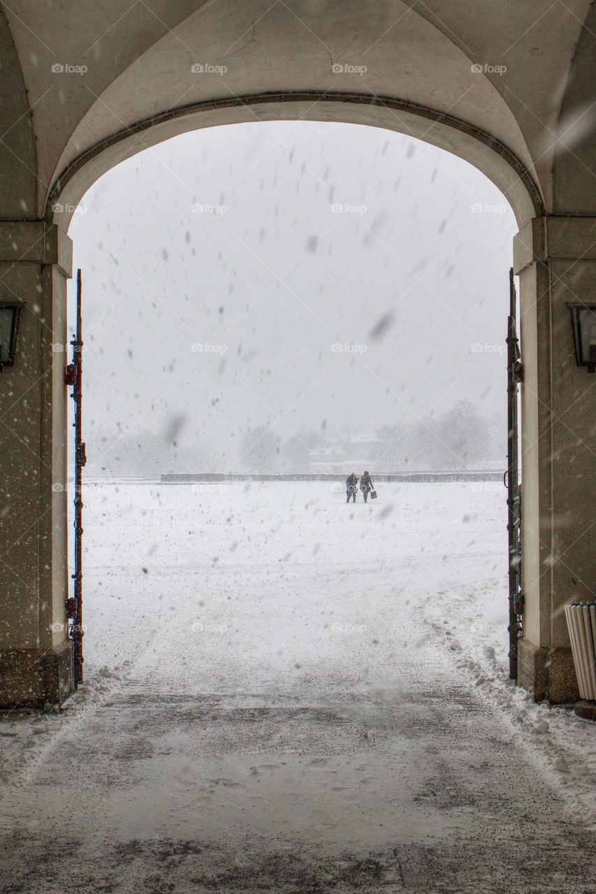 Snowstorm in Munich 