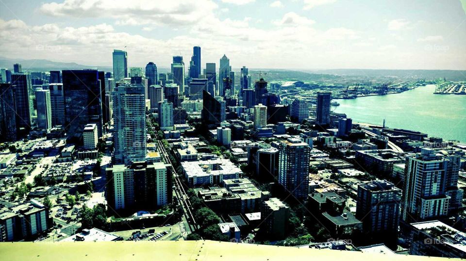 seeing Seattle from the space needle