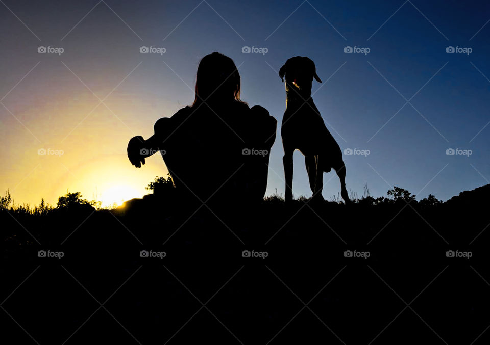Silhouettes at sunset