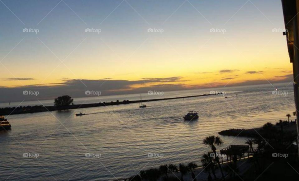 sunset sea Clearwater