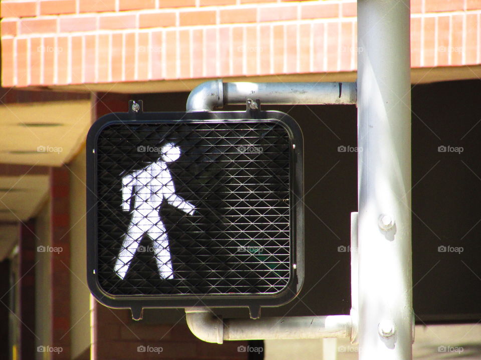 crosswalk, on a Street in downtown Sacramento, by Mark Sarden.