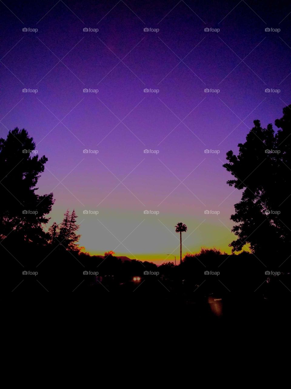 Sunset night in Temecula California