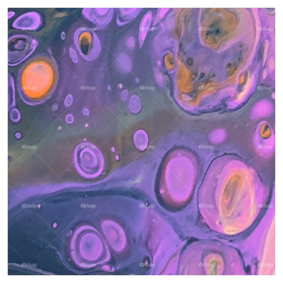 Acrylic pour abstract art 