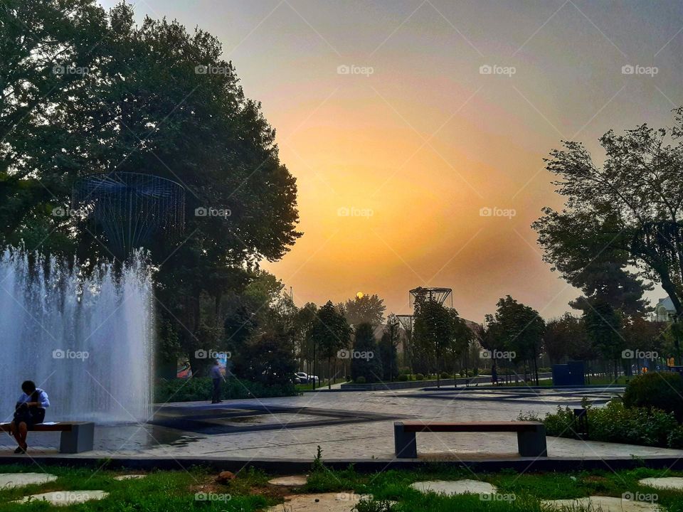 Sunset at a secluded park 💛