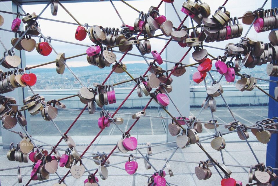 Heart locks in Japan